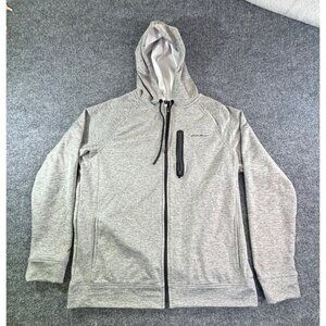 Eddie Bauer Sweater Men's Medium Grey motion Freedry hoodie zip up